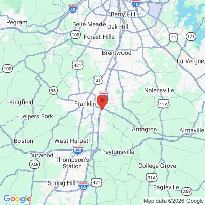 Map to  office in Franklin, TN