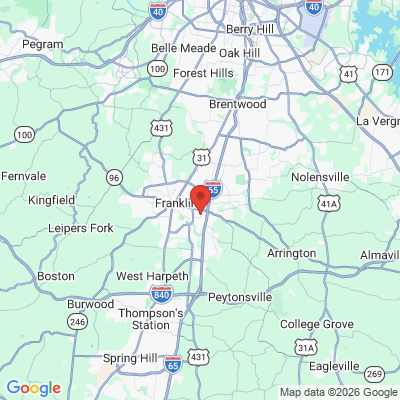 Map to  office in Franklin, TN