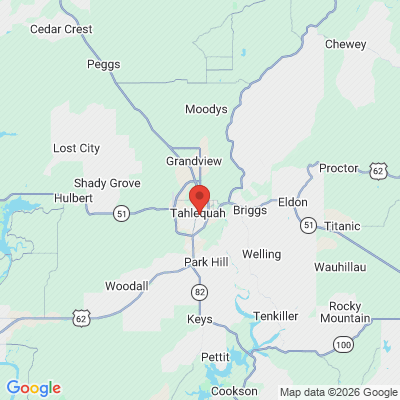 Map to  office in Tahlequah, OK