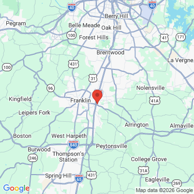 Map to  office in Franklin, TN