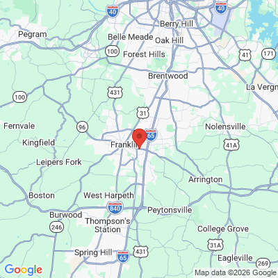 Map to  office in Franklin, TN