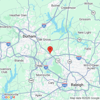 Map to  office in Village Dental Raleigh
