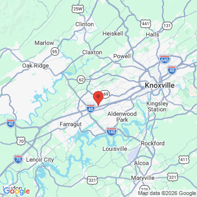 Map to  office in Knoxville, TN