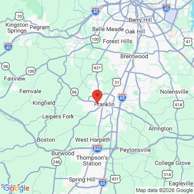 Map to  office in Franklin, TN
