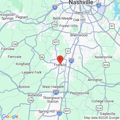 Map to  office in Franklin, TN
