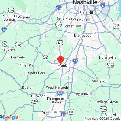 Map to  office in Franklin, TN