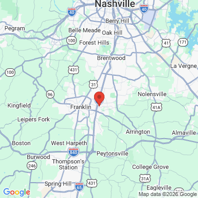 Map to  office in Franklin, TN
