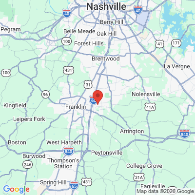 Map to  office in Franklin, TN
