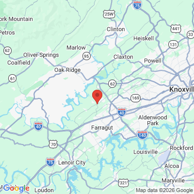 Map to  office in Knoxville, TN