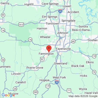 Map to  office in Farmington, AR