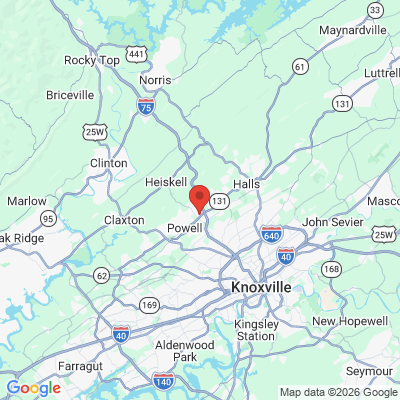 Map to  office in Powell, TN