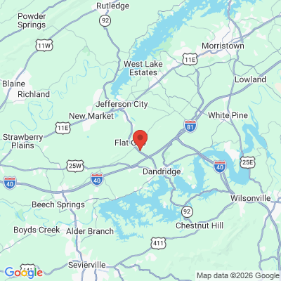 Map to  office in Dandridge, TN