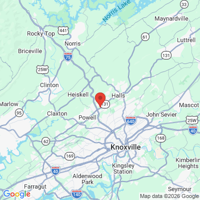 Map to  office in Powell, TN