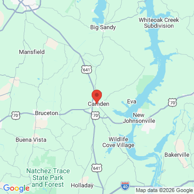 Map to  office in Camden, TN