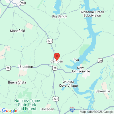 Map to  office in Camden, TN