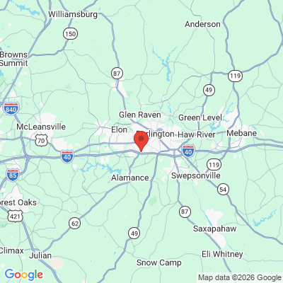 Map to  office in Burlington, NC