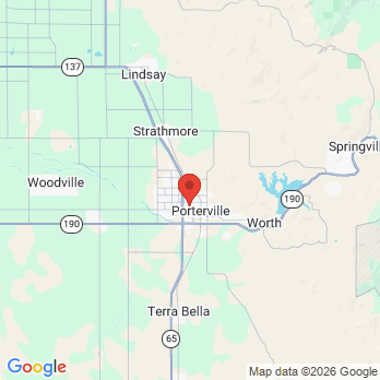 Map to Richard Hardt's Live Oak Dental office in Porterville, CA