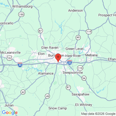 Map to  office in Burlington, NC