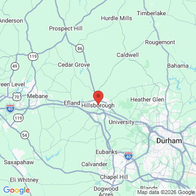 Map to  office in Hillsborough, NC