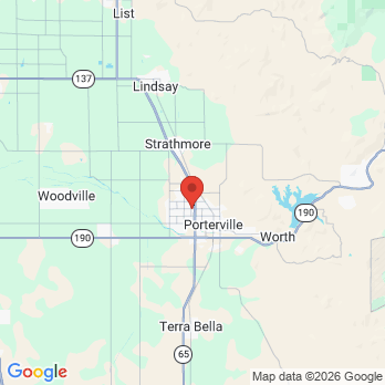 Map to Kids 2 Dentist (P) office in Porterville, CA