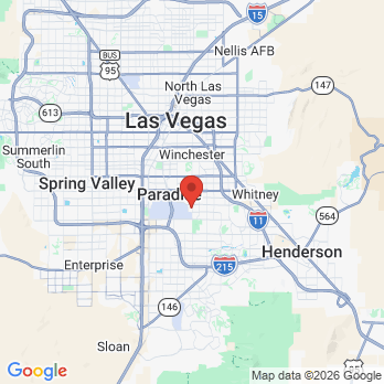 Map to Hillcrest Dental office in Las Vegas, NV