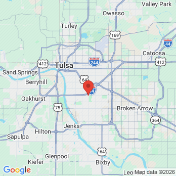 Map to Contemporary Dental Arts office in Tulsa, OK