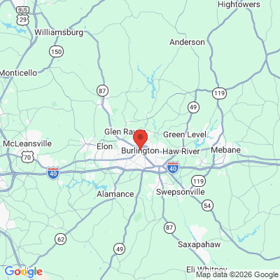 Map to  office in Burlington, NC