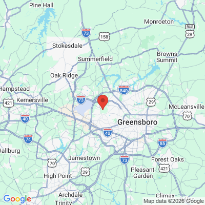 Map to  office in Greensboro, NC