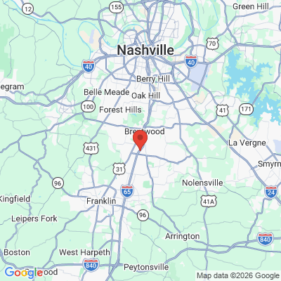 Map to  office in Brentwood, TN