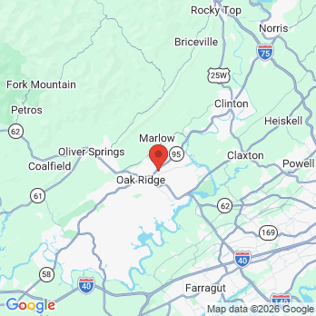Map to Dr. Justin Dinsmore office in Oak Ridge, TN