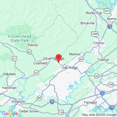 Map to  office in Oliver Springs, TN