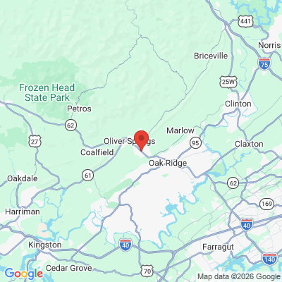 Map to  office in Oliver Springs, TN