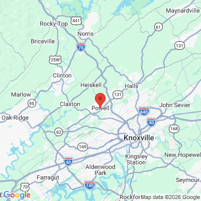 Map to  office in Powell, TN