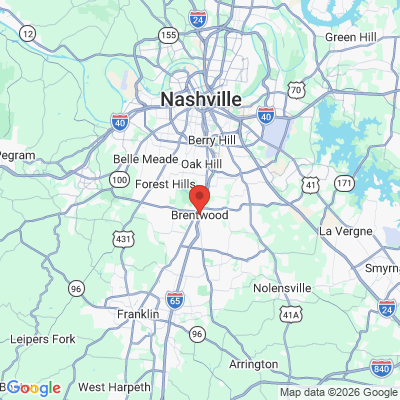 Map to  office in Brentwood, TN