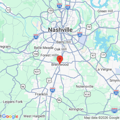 Map to  office in Brentwood, TN