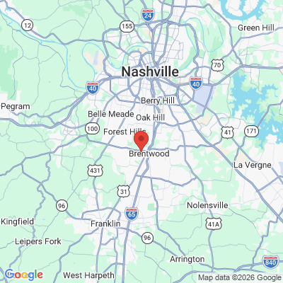 Map to  office in Brentwood, TN