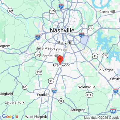 Map to  office in Brentwood, TN