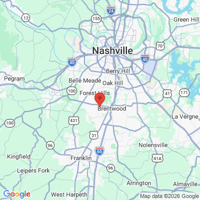 Map to  office in Brentwood, TN