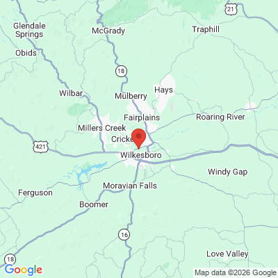 Map to  office in North Wilkesboro, NC