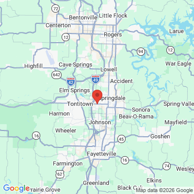 Map to  office in Springdale, AR