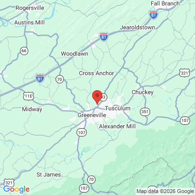 Map to  office in Greeneville, TN