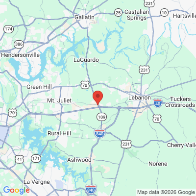 Map to  office in Lebanon, TN