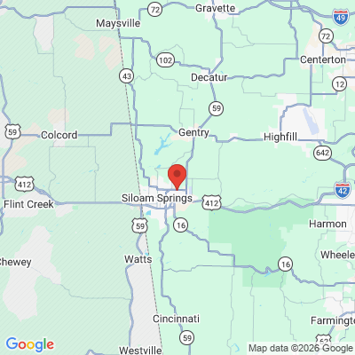 Map to  office in Siloam Springs, AR
