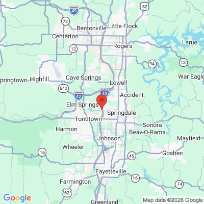 Map to  office in Springdale, AR