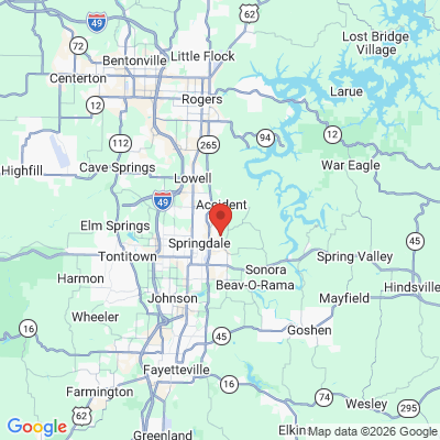 Map to  office in Springdale, AR