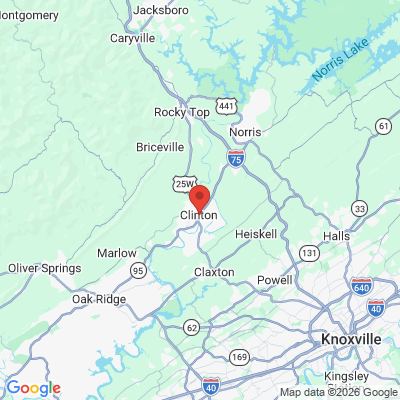 Map to  office in Clinton, TN