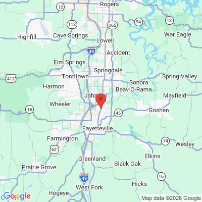 Map to  office in Fayetteville, AR