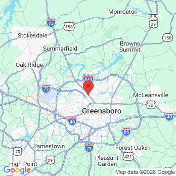 Map to Greensboro Perio office in Greensboro, NC