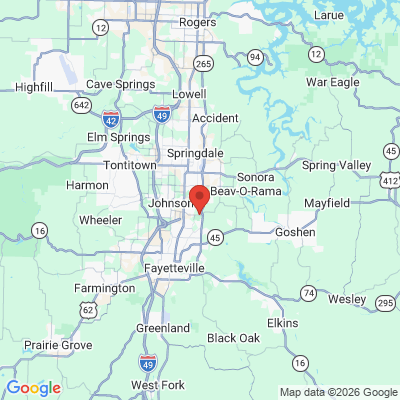 Map to  office in Fayetteville, AR