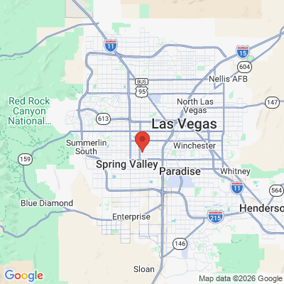 Map to Spring Mountain Dental office in Las Vegas, NV